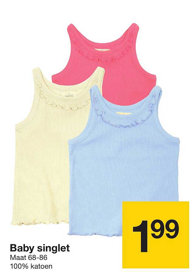 Baby Singlet 68-86 - 100% Baumwolle