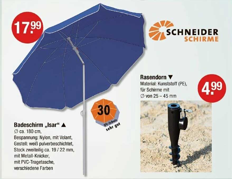Badschirm "Isar" und Rasendorn für perfekten Sonnenschutz