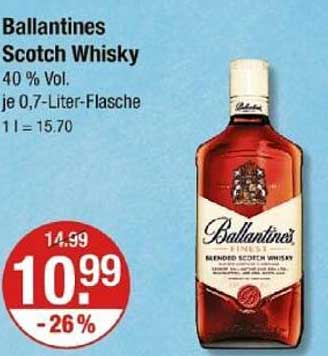 Ballantines Scotch Whisky 0,7 Liter Flasche