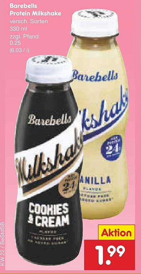 Barebells Protein Milkshake - verschiedene Sorten 330 ml