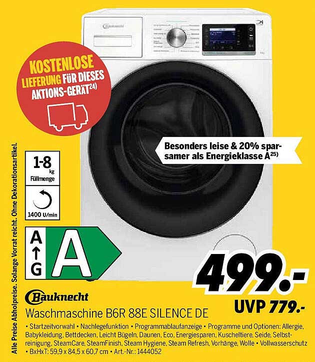 Bauknecht Waschmaschine B6R 88E SILENCE DE