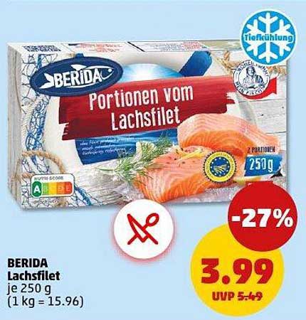 BERIDA Portionen vom Lachsfilet 250 g