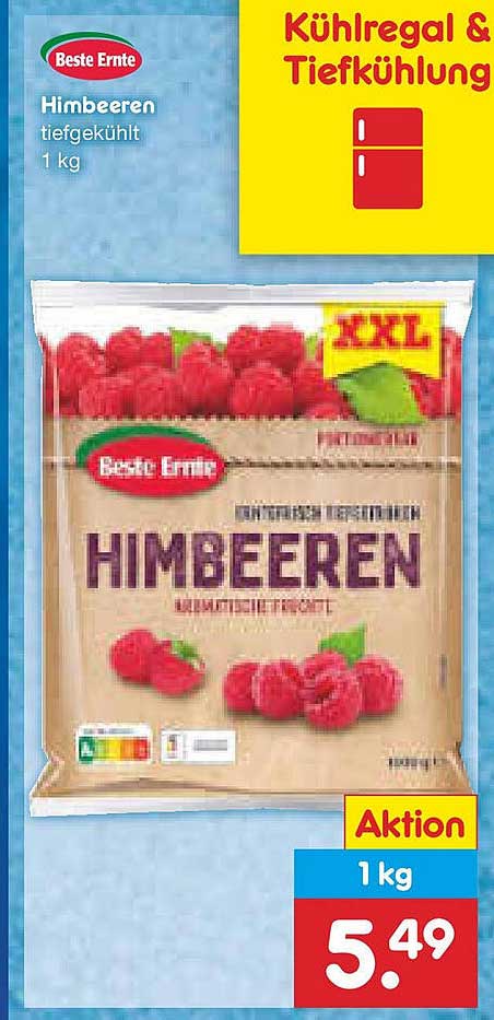 Beste Ernte Himbeeren tiefgekühlt 1 kg