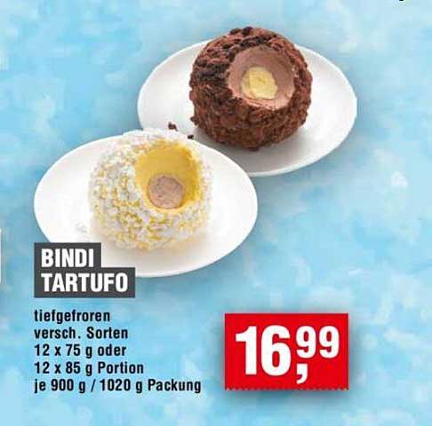 Bindi Tartufi - Tiefgefroren, verschiedene Sorten