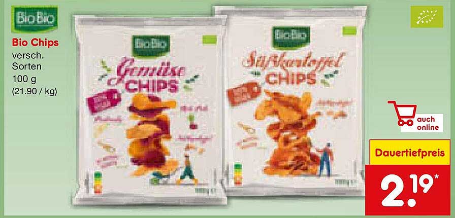 Bio Chips verschiedene Sorten 100 g