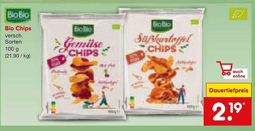 Bio Chips verschiedene Sorten 100 g