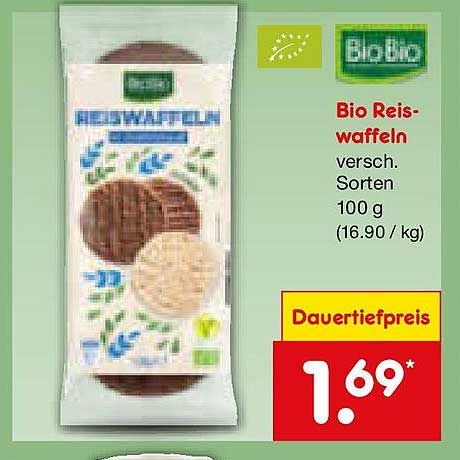 Bio Reiswaffeln verschiedene Sorten 100 g