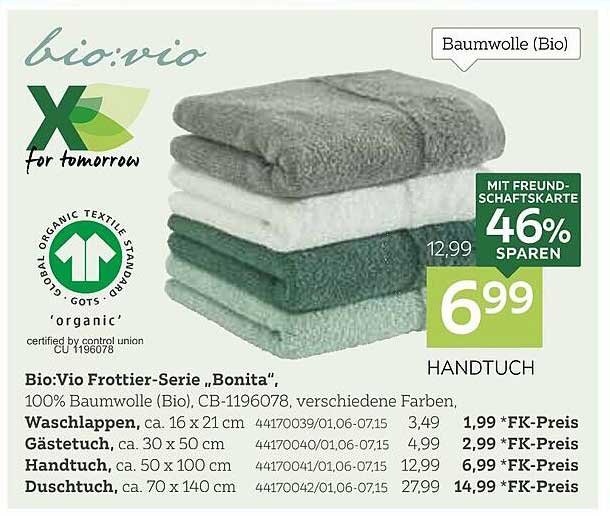 Bio:Vio Frottier-Serie "Bonita" Handtuch
