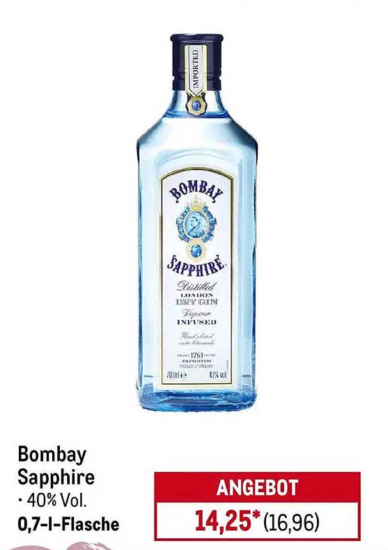 Bombay Sapphire Gin 0,7 l - 40% Vol.