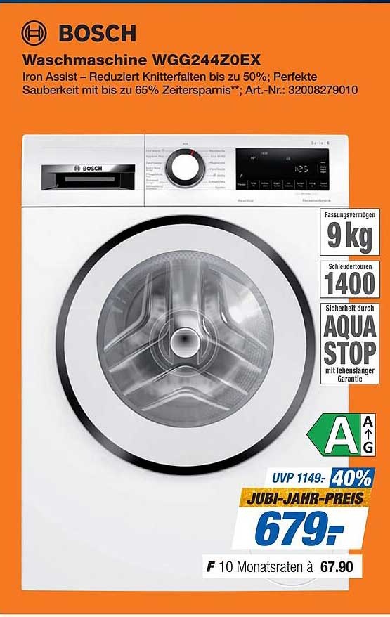 Bosch Waschmaschine WGG244Z0EX - Jubi-Jahr-Preis