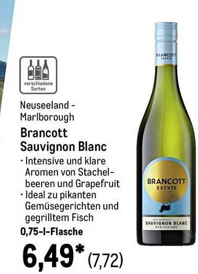 Brancott Sauvignon Blanc 0,75 l Flasche