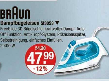 BRAUN Dampf Bügeleisen SI3053