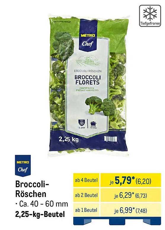 Broccoli-Röschen 2,25 kg – METRO Chef