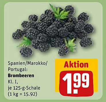 Brombeeren Kl. I, je 125-g-Schale