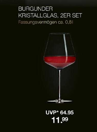 BURGUNDER KRISTALLGLAS, 2ER SET