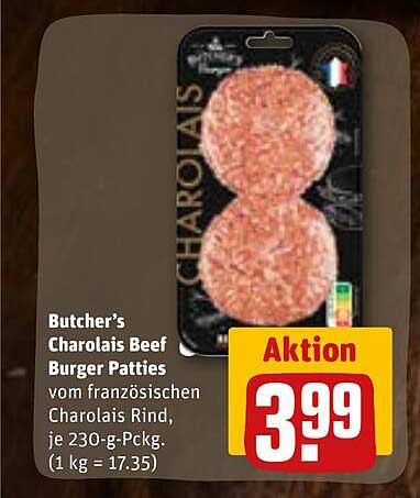 Butcher’s Charolais Beef Burger Patties