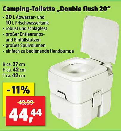 Camping-Toilette „Double flush 20“