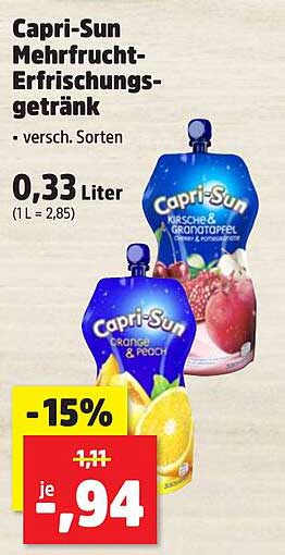 Capri-Sun Mehrfrucht-Erfrischungsgetränk – verschiedene Sorten