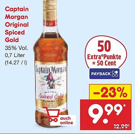 Captain Morgan Original Spiced Gold 0,7 Liter - 35% Vol.