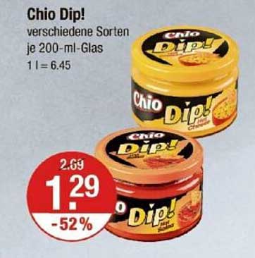 Chio Dip! verschiedene Sorten je 200-ml-Glas