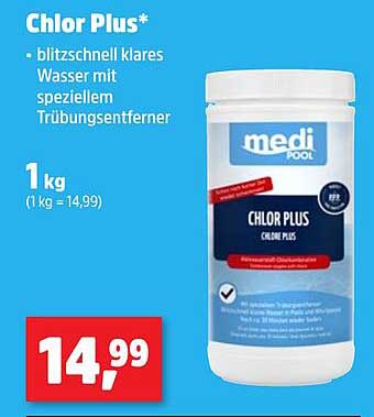Chlor Plus – Blitzschnell klares Wasser für Ihren Pool