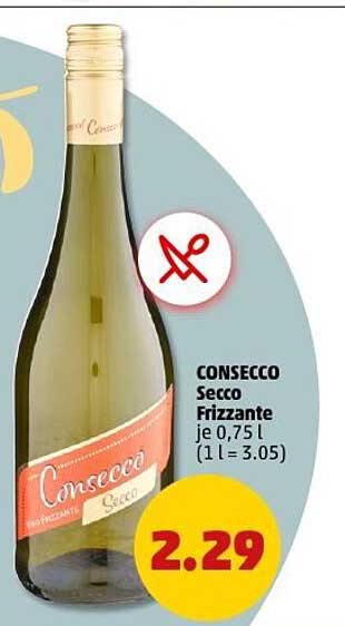 CONSECCO Secco Frizzante 0,75 l für nur 2,29 €