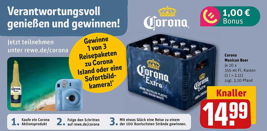 Corona Mexican Beer 20 x 355 ml-Flasche
