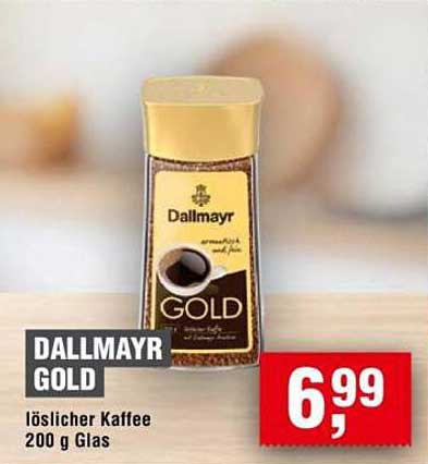 Dallmayr Gold löslicher Kaffee 200 g Glas