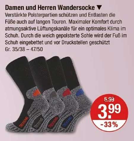 Damen und Herren Wandersocken