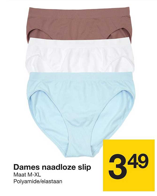 Dames naadloze slip - Maat M-XL