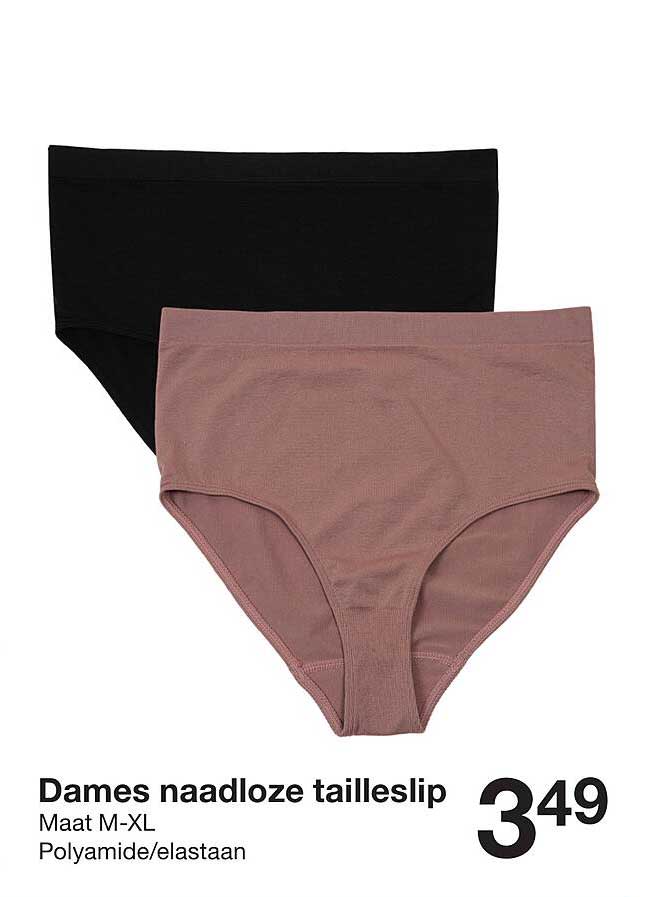 Dames naadloze tailleslip Maat M-XL