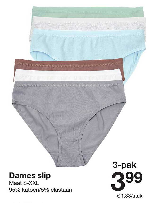 Dames slip 3-pack