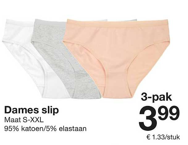 Dames slip 3-Pak (S-XXL)
