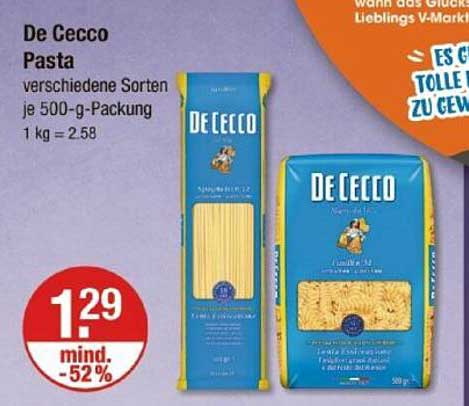 De Cecco Pasta - verschiedene Sorten je 500-g-Packung