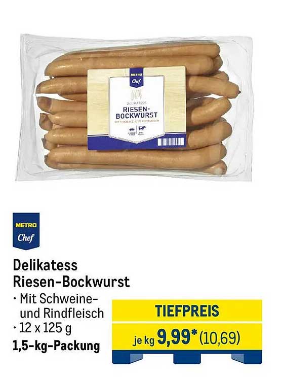 Delikatess Riesen-Bockwurst