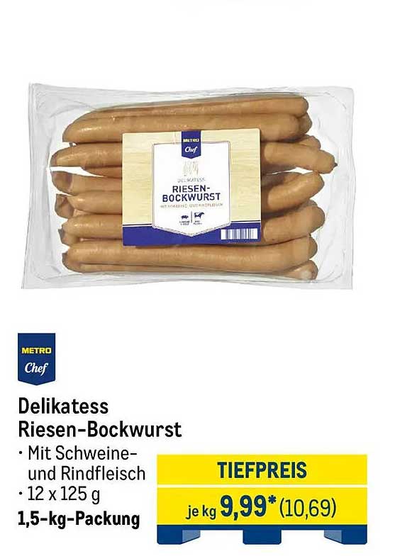 Delikatess Riesen-Bockwurst