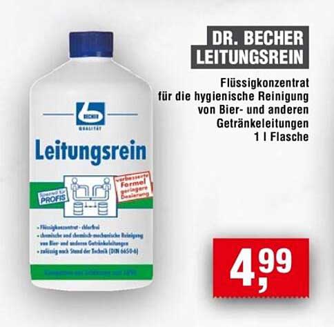 DR. BECHER LEITUNGSREIN Flüssigkonzentrat für die hygienische Reinigung