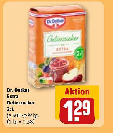 Dr. Oetker Extra Gelierzucker 2:1, 500-g-Packung