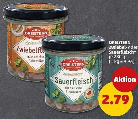 DREISTERN Zwiebel- oder Sauerfleisch 280 g