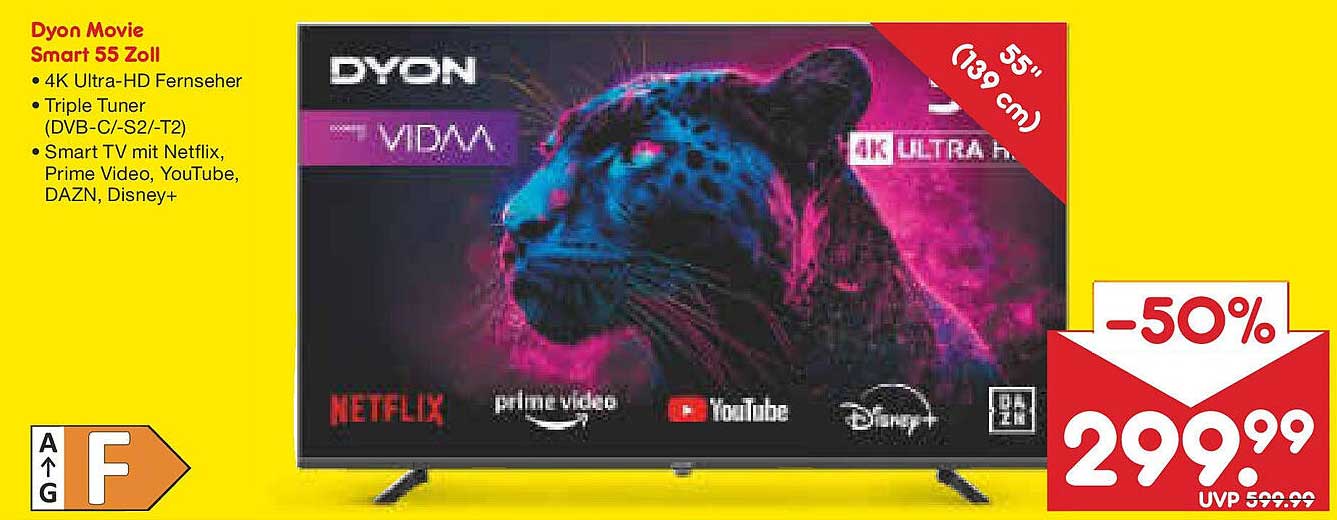 Dyon Movie Smart 55 Zoll – 4K Ultra-HD Fernseher