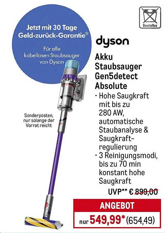 Dyson Akku Staubsauger Gen5detect Absolute