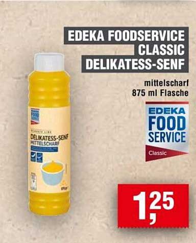 EDEKA Foodservice Classic Delikatess-Senf mittelscharf 875 ml Flasche