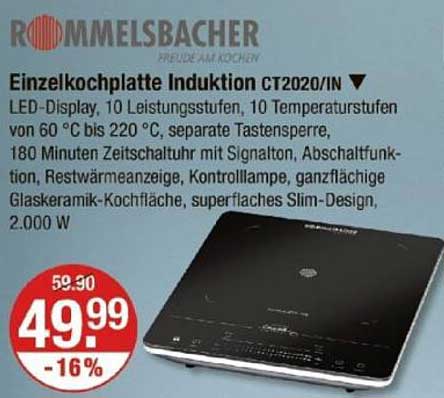 Einzelkochplatte Induktion CT2020/IN