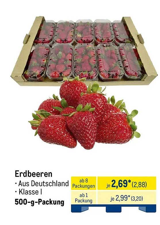 Erdbeeren aus Deutschland - 500-g-Packung