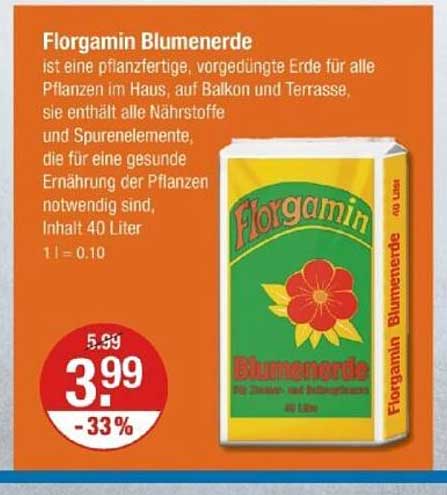 Floragamin Blumenerde 40 Liter