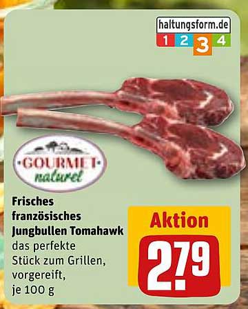 Frisches französisches Jungbullen Tomahawk - das perfekte Stück zum Grillen
