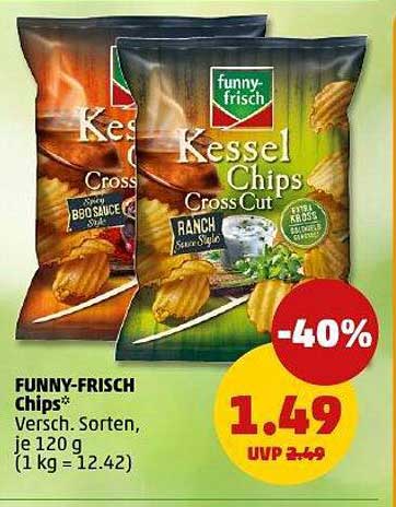FUNNY-FRISCH Kessel Chips - Verschiedene Sorten, je 120 g