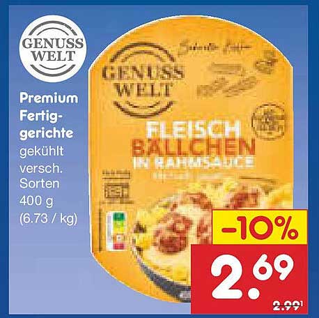 GENUSS WELT Fleischbällchen in Rahmsauce 400 g