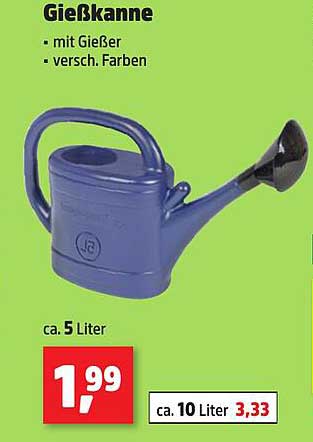 Gießkanne - mit Gießer in verschiedenen Farben