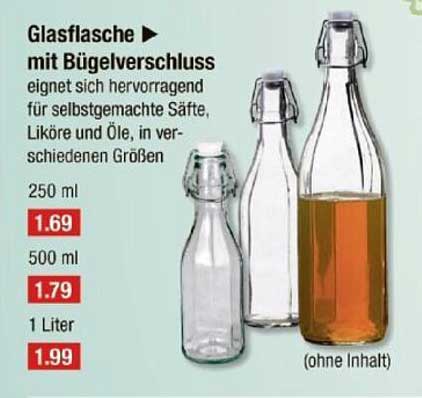 Glasflasche mit Bügelverschluss